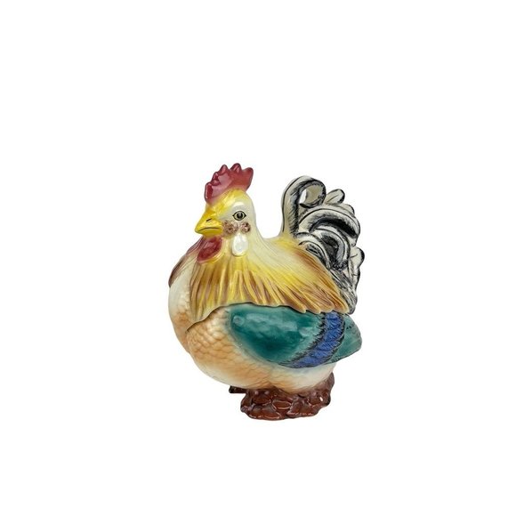 BDK Made in USA 238 Lidded Chicken Ceramic Mid Century Whimsical American Cerami - Picture 2 of 12